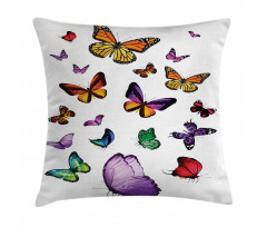 Flying Butterflies Pillow Cover