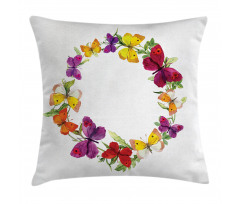 Butterfly with Herbs Pillow Cover