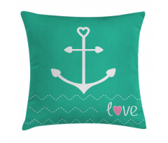 Anchor Heart Shapes Pillow Cover