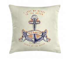 Vintage Style Anchor Sign Pillow Cover