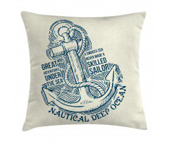 Vintage Nautical Sea Pillow Cover