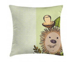 Hedgehog Chevron Pillow Cover