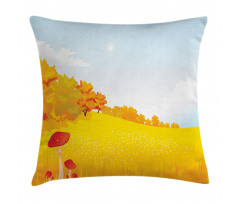 Fall Landscape Meadow Pillow Cover