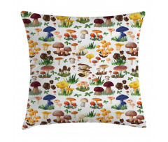 Mushrooms Wild Organic Pillow Cover