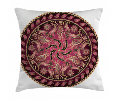 Red Mandala Pattern Pillow Cover