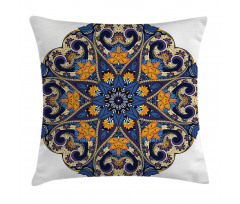 Floral Mandala Motif Pillow Cover