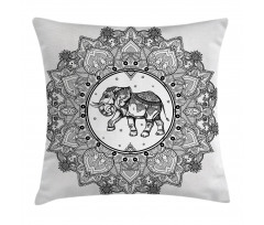 Digital Paisley Mandala Pillow Cover