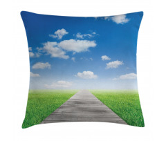Meadow Countryside Path Pillow Cover