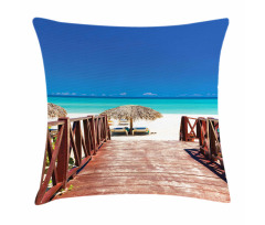 Sandy Beach Resort Pillow Cover