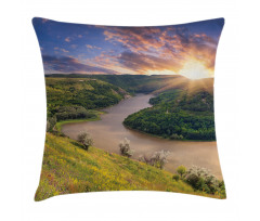 Rising Sun Calm River Pillow Cover