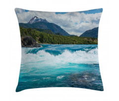 River Cloudy Mountain Pillow Cover