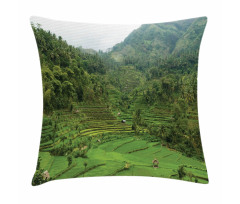 Rice Paddies Pillow Cover