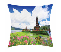 Bali Tropic Flowers Sea Pillow Cover