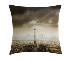 Paris Skyline City Pillow Cover