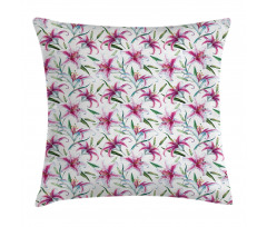 Vivid Wild Lily Flora Pillow Cover