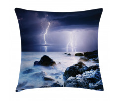 Rocky Coast Mystic Storm Pillow Cover