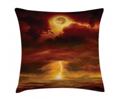 Storm Full Moon Beams Pillow Cover