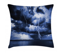 Rain Clouds Storm Rays Pillow Cover