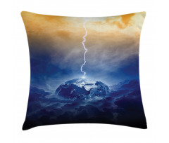 Big Bolt Hits Planet Pillow Cover