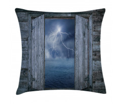 Thunder Bolt at Night Pillow Cover