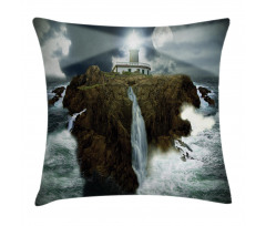 Rocks Stormy Sealife Pillow Cover