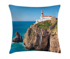 Cliff Rocks Sunny Day Pillow Cover