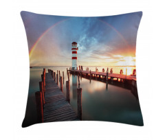 Clouds Sunset at Sea Pillow Cover