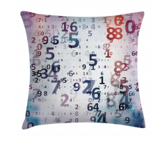 Digital Code Numbers Pillow Cover