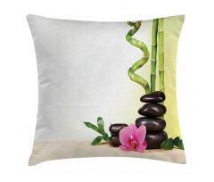 Bamboo Rocks Meditation Pillow Cover