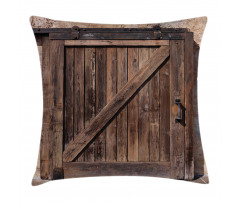 Aged Door Vintage Rural Pillow Cover