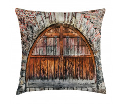 Brick Stone Oval Gate Pillow Cover