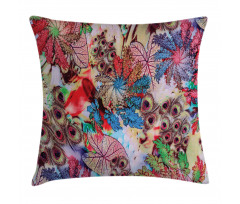 Peacock Feather Animal Pillow Cover