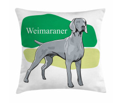 Hayvan Minder Kılıfı Avcı Weimaraner Türü Köpek İlüstrasyonu