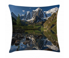 Pastoral Snowy Alps Pillow Cover