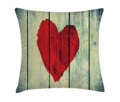 Heart Wooden Wall Pillow Cover