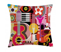 Music Instruments Pillow Cover