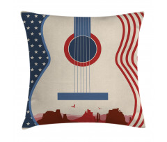 Country Music Guitar Pillow Cover