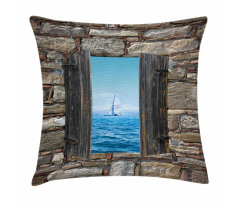 Sailing Boat Idyllic Pillow Cover