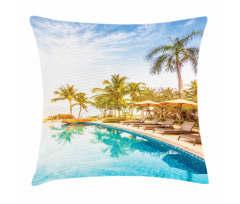 Resting Under Palms Pillow Cover