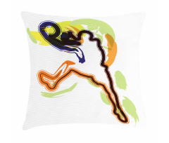 Man Playing Basketball Pillow Cover