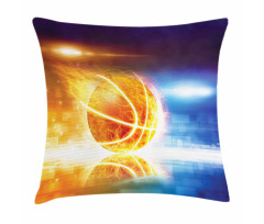 Burning Basketball Art Pillow Cover