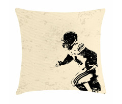 Rugby Player in Action Pillow Cover