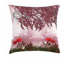 Dream Garden with Poppies Pillow Cover