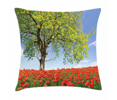 Spring Scenery Flowers Pillow Cover