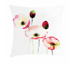 Poppy Vintage Blossom Pillow Cover