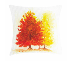 Fall Snowy Winter Pine Pillow Cover
