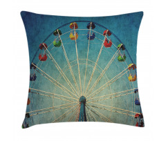 Ferris Wheel Fun Retro Pillow Cover