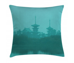 Building Above Sea Fog Pillow Cover
