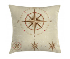 Compass Nautical Retro Pillow Cover