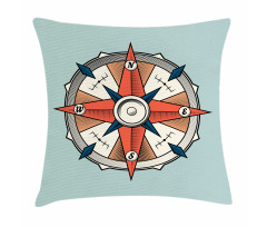 Cruise Compass Grunge Pillow Cover